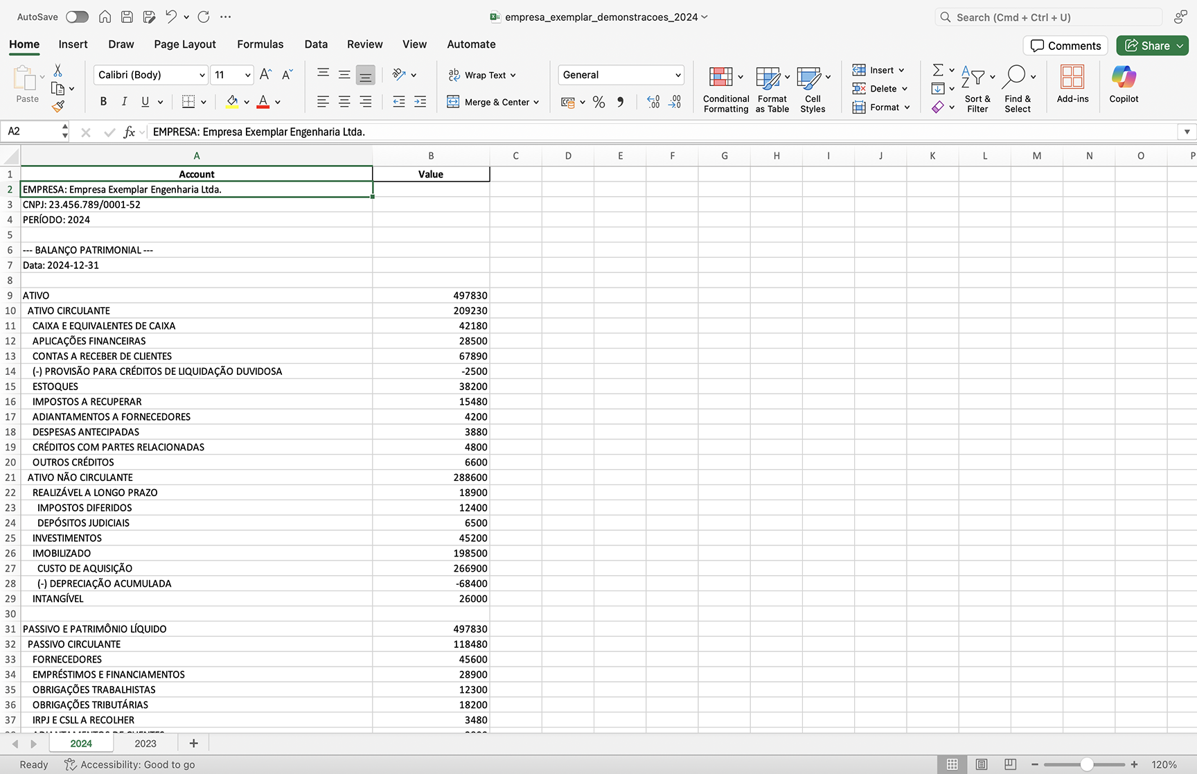 Balysta exportiert extrahierte Finanzdaten als strukturierte Excel-Tabellen